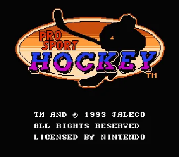 Pro Sport Hockey (USA) screen shot title